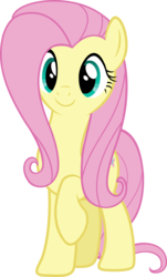 Size: 3631x6000 | Tagged: safe, artist:slb94, fluttershy, g4, female, looking at you, simple background, solo, transparent background, vector