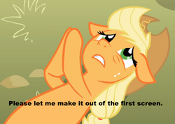 Size: 891x636 | Tagged: safe, applejack, g4, applepray, don bluth, don bluth's dragon's lair