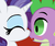 Size: 1024x853 | Tagged: safe, artist:pokemonfan111, rarity, spike, g4, female, male, ship:sparity, shipping, straight