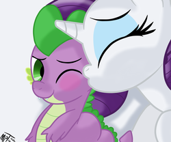 Size: 1024x853 | Tagged: safe, artist:pokemonfan111, rarity, spike, g4, female, male, ship:sparity, shipping, straight
