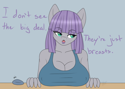 https://derpicdn.net/img/view/2015/4/20/878512__anthro_suggestive_breasts_dialogue_cleavage_maud+pie_artist-colon-ensayne_boulder+%28pet%29_maud+pies.png