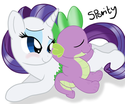 Size: 6000x5000 | Tagged: safe, artist:pokemonfan111, rarity, spike, g4, absurd resolution, female, male, ship:sparity, shipping, straight