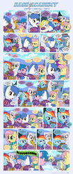 Size: 1248x2960 | Tagged: safe, artist:sorcerushorserus, brolly, derpy hooves, firefly, fluttershy, gilda, rainbow dash, surprise, whitewash, griffon, pegasus, pony, comic:dash academy, g1, g4, comic, female, g1 to g4, generation leap, implied pregnancy, male, mare, morning sickness, stallion, vomit