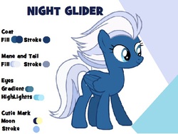 Size: 700x527 | Tagged: safe, artist:alasata, night glider, pegasus, pony, g4, female, palette, reference sheet, show accurate, solo