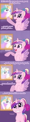 Size: 512x2048 | Tagged: safe, artist:kuromi, princess cadance, princess celestia, g4, painting, teen princess cadance