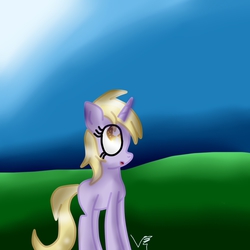 Size: 1000x1000 | Tagged: safe, artist:chrysalispie, dinky hooves, g4, background pony, female, solo