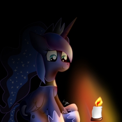 Size: 1000x1000 | Tagged: safe, artist:chrysalispie, princess luna, g4, female, solo