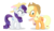 Size: 870x500 | Tagged: safe, artist:dm29, applejack, rarity, g4, clothes, cute, female, jackabetes, julian yeo is trying to murder us, lesbian, present, raribetes, scarf, ship:rarijack, shipping, simple background, transparent background