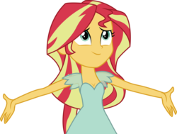 Size: 7715x5819 | Tagged: dead source, safe, artist:owlisun, sunset shimmer, equestria girls, g4, my past is not today, absurd resolution, cute, female, shimmerbetes, simple background, smiling, solo, transparent background, vector