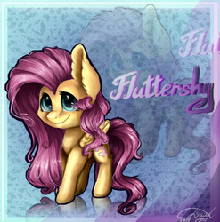 Size: 496x502 | Tagged: dead source, safe, artist:alphadesu, fluttershy, g4, chibi, female, solo