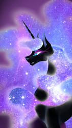 Size: 577x1024 | Tagged: safe, artist:mew-vocaloid, nightmare moon, g4, female, solo