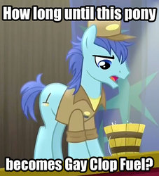 Size: 513x566 | Tagged: safe, screencap, deep clean, earth pony, pony, bloom & gloom, g4, bucket, image macro, janitor, male, meme, open mouth, solo, stallion