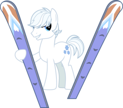 Size: 1766x1558 | Tagged: safe, alternate version, artist:vectorizedunicorn, double diamond, earth pony, pony, g4, the cutie map, male, simple background, skis, solo, stallion, svg, transparent background, vector
