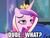 Size: 500x380 | Tagged: safe, princess cadance, princess luna, g4, dude, female, image macro, meme, reaction image, solo, wat