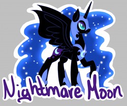 Size: 1280x1070 | Tagged: safe, artist:velocityraptor, nightmare moon, g4, female, solo, spread wings