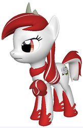 Size: 399x613 | Tagged: safe, oc, oc:white rose, earth pony, pony, ponylumen, 3d, 3d pony creator, female, inspired by a song, mare, queen, warrior