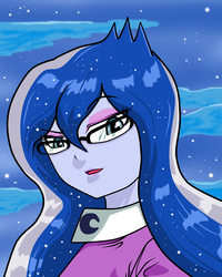 Size: 2500x3125 | Tagged: safe, artist:nekojackun, princess luna, vice principal luna, equestria girls, g4, female, glasses, high res, solo