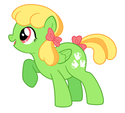 Size: 2000x1818 | Tagged: safe, artist:mellowhen, oc, oc only, oc:bric-a-brac, pegasus, pony, blonde, bow, chubby, simple background, solo, vector, white background