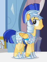 Size: 735x960 | Tagged: safe, artist:dm29, flash sentry, g4, armor, crystal guard armor, crystallized, episodes from the crystal empire, male, solo