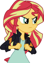 Size: 4612x6525 | Tagged: dead source, safe, artist:owlisun, sunset shimmer, equestria girls, g4, my little pony equestria girls: rainbow rocks, my past is not today, absurd resolution, female, simple background, solo, transparent background, vector