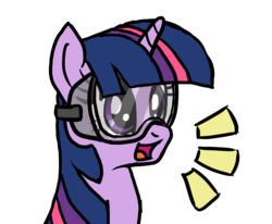 Size: 1828x1504 | Tagged: safe, artist:mindofnoodles, twilight sparkle, g4, female, goggles, solo