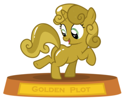 Size: 6240x5234 | Tagged: safe, artist:slb94, sweetie belle, pony, g4, absurd resolution, award, butt, female, gold, luster dust, plot, simple background, transparent background, vector