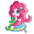 Size: 800x800 | Tagged: safe, artist:rhamana, gummy, pinkie pie, human, g4, chibi, cute, diapinkes, duo, female, humanized, male, no pupils, simple background, sitting, transparent background