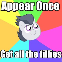 Size: 960x960 | Tagged: safe, artist:cosmonaut, rumble, g4, advice meme, exploitable meme, image macro, male, meme, rumble gets all the fillies, solo