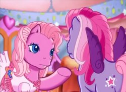 Size: 1776x1293 | Tagged: safe, screencap, pinkie pie (g3), starsong, g3, clothes, dress, starsong and the magic dance shoes, sweet lolita