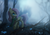 Size: 1200x838 | Tagged: safe, artist:hioshiru, fluttershy, pegasus, pony, g4, clothes, female, folded wings, forest, mare, nature, outdoors, scarf, solo, tree, walking, wings