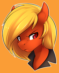 Size: 1024x1280 | Tagged: safe, artist:duskyamore, oc, oc only, oc:star fall, pony, angry, female, huffy, looking away, mare, portrait, solo