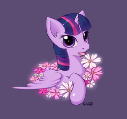 Size: 1024x960 | Tagged: safe, artist:dsp2003, twilight sparkle, alicorn, pony, g4, female, flower, mare, simple background, solo, twilight sparkle (alicorn)