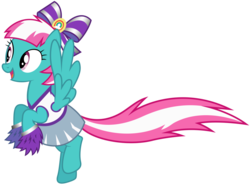 Size: 1024x758 | Tagged: safe, artist:mpnoir, spring step, sunlight spring, pegasus, pony, g4, cheerleader, clothes, pom pom, simple background, solo, transparent background, vector