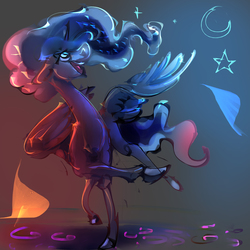 Size: 3000x3000 | Tagged: safe, artist:alumx, princess luna, g4, female, high res, solo, wat