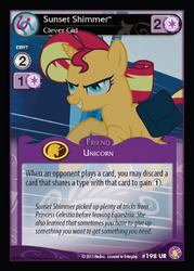 Size: 360x503 | Tagged: safe, enterplay, sunset shimmer, pony, unicorn, absolute discord, g4, my little pony collectible card game, ccg