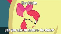 Size: 1920x1080 | Tagged: safe, edit, edited screencap, screencap, apple bloom, earth pony, pony, bloom & gloom, g4, image macro, meme