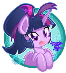 Size: 2736x3000 | Tagged: safe, artist:danmakuman, twilight sparkle, alicorn, pony, g4, alternate hairstyle, female, high res, mare, ponytail, simple background, solo, transparent background, twilight sparkle (alicorn)