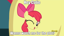 Size: 1920x1080 | Tagged: safe, edit, edited screencap, screencap, apple bloom, earth pony, pony, bloom & gloom, g4, image macro, meme