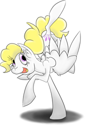 Size: 2019x2971 | Tagged: safe, artist:abdonis, surprise, pegasus, pony, g1, g4, backbend, female, g1 to g4, generation leap, high res, simple background, solo, white background