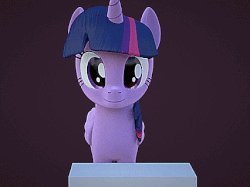 Size: 426x319 | Tagged: safe, artist:3d thread, artist:creatorofpony, twilight sparkle, alicorn, pony, g4, 3d, 3d model, animated, animation error, blender, clipping, cute, ear flick, female, grin, head tilt, looking at you, mare, smiling, solo, squee, twiabetes, twilight sparkle (alicorn)