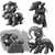 Size: 800x800 | Tagged: safe, artist:xenstroke, daring do, minuette, pinkie pie, trixie, pony, unicorn, g4, female, mare