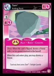 Size: 545x762 | Tagged: safe, tom, g4, absolute discord, card, ccg, enterplay