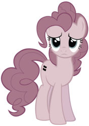 Size: 10000x14217 | Tagged: safe, artist:mlpxcarbondesigns, pinkie pie, earth pony, pony, g4, season 5, the cutie map, absurd resolution, equal cutie mark, female, mare, sad, simple background, solo, transparent background