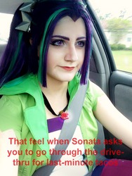 Size: 720x960 | Tagged: safe, artist:sarahndipity cosplay, aria blaze, human, equestria girls, g4, my little pony equestria girls: rainbow rocks, clothes, cosplay, irl, irl human, photo