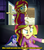 Size: 960x1080 | Tagged: safe, scootaloo, sunset shimmer, twilight sparkle, bloom & gloom, equestria girls, g4, my little pony equestria girls: rainbow rocks, my little pony: friendship is magic, exploitable meme, image macro, meme, pinkie's refrigerator, refrigerator, whipped cream, yellow text