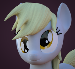 Size: 586x543 | Tagged: safe, artist:3d thread, artist:creatorofpony, derpy hooves, pony, g4, 3d, 3d model, blender, female, modified, solo