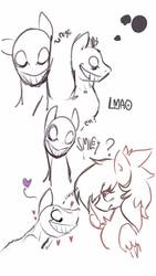 Size: 540x960 | Tagged: artist needed, safe, oc, oc only, oc:bailey, duo, sketch