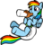 Size: 540x561 | Tagged: safe, artist:pidgopidgey, rainbow dash, g4, adult foal, bottle, bottle feeding, diaper, female, non-baby in diaper, poofy diaper, solo, super crinkle pony adventure 64