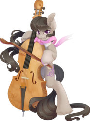 Size: 900x1214 | Tagged: safe, artist:pyoo-kee-pony, octavia melody, earth pony, pony, g4, bipedal, cello, female, long mane, long tail, musical instrument, simple background, solo, transparent background, unshorn fetlocks