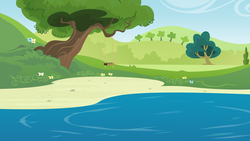 Size: 5333x3000 | Tagged: safe, artist:kooner-cz, background, high res, lake, no pony, swing, vector